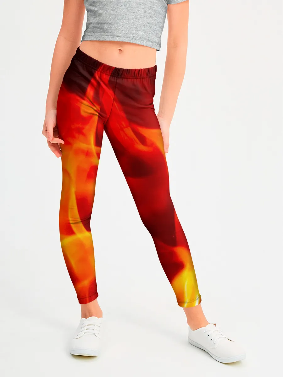 Леггинсы для девочки / Пламенный