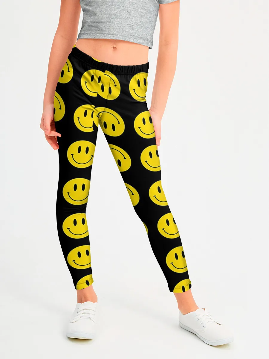 Леггинсы для девочки / Смайлики