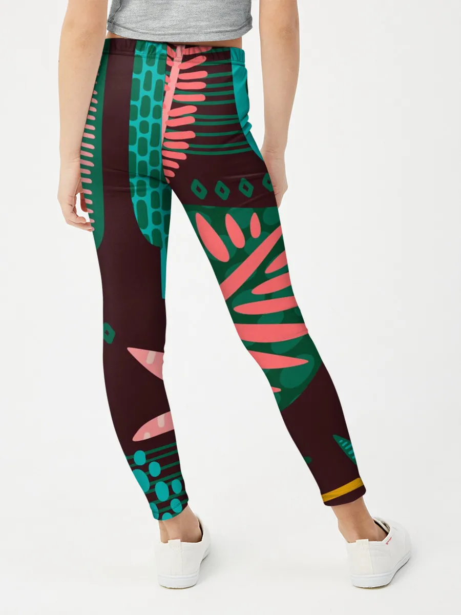 Леггинсы для девочки / Листья