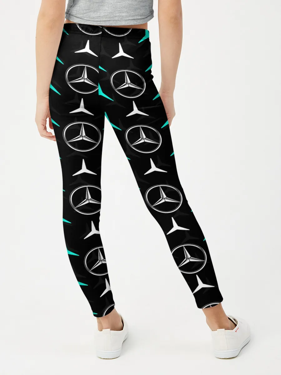 Леггинсы для девочки / MERCEDES BENZ УЗОР