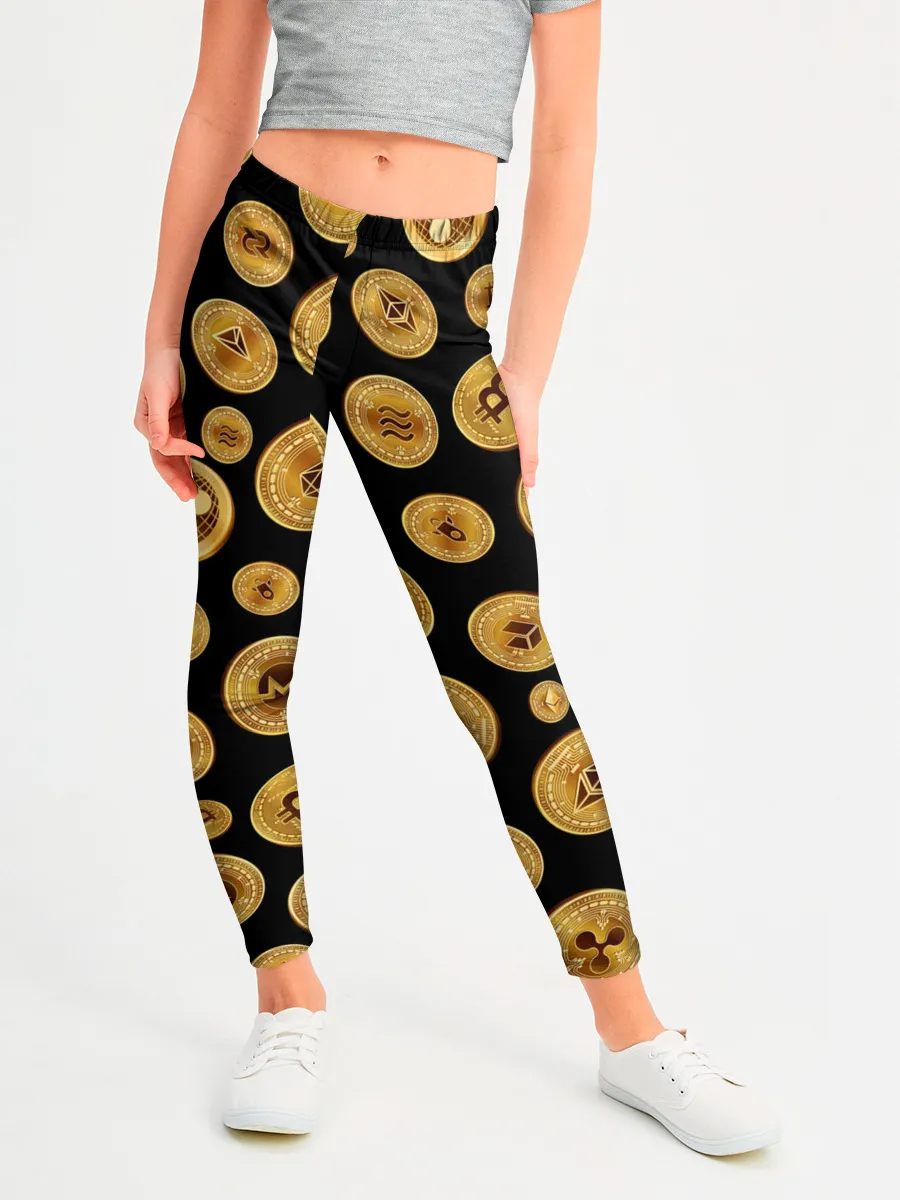 Леггинсы для девочки / CRYPTOCURRENCY | КРИПТОВАЛЮТА