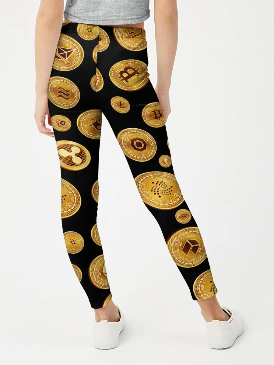 Леггинсы для девочки / CRYPTOCURRENCY | КРИПТОВАЛЮТА