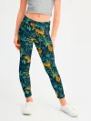 Леггинсы для девочки / Паттерн из Тигров и Растений