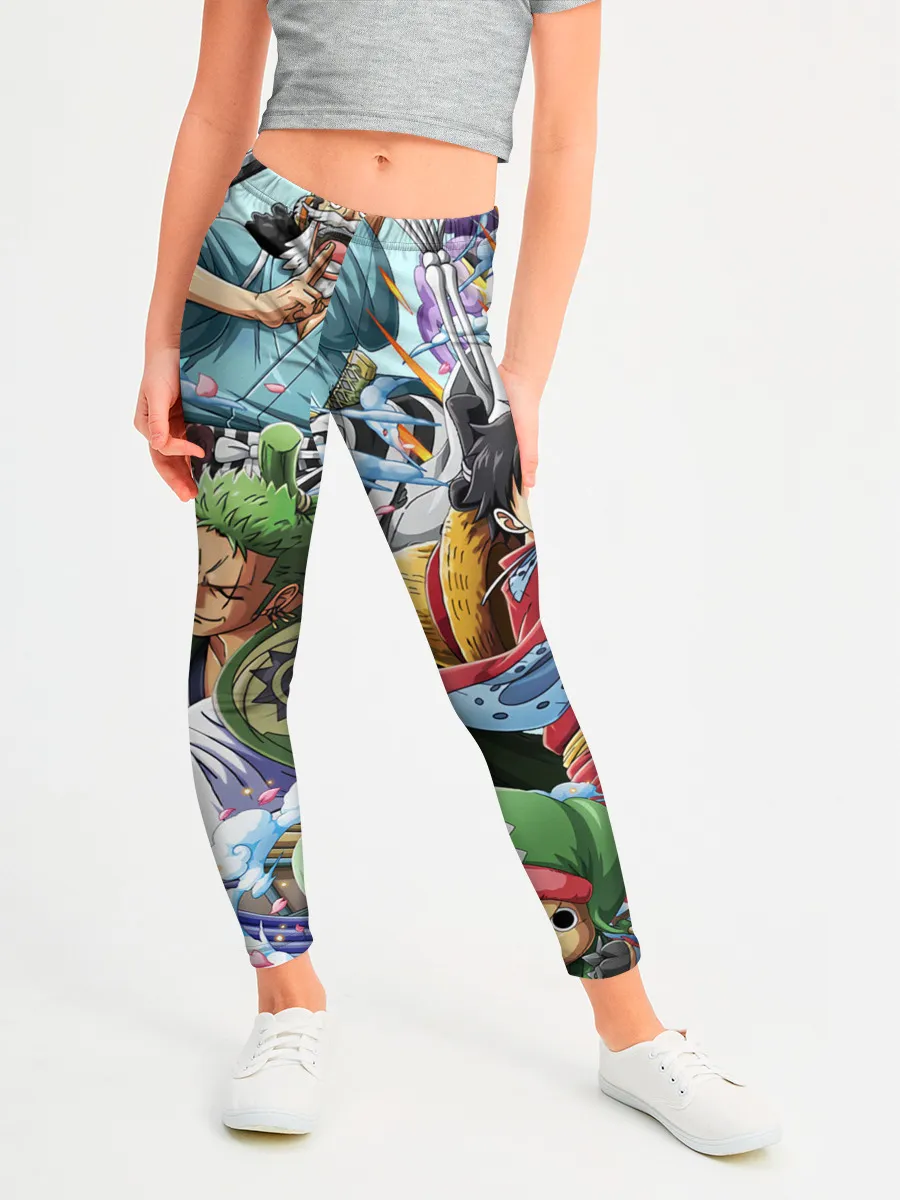 Леггинсы для девочки / One Piece стикербомбинг