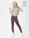 Леггинсы для девочки / Африканский цветочный узор