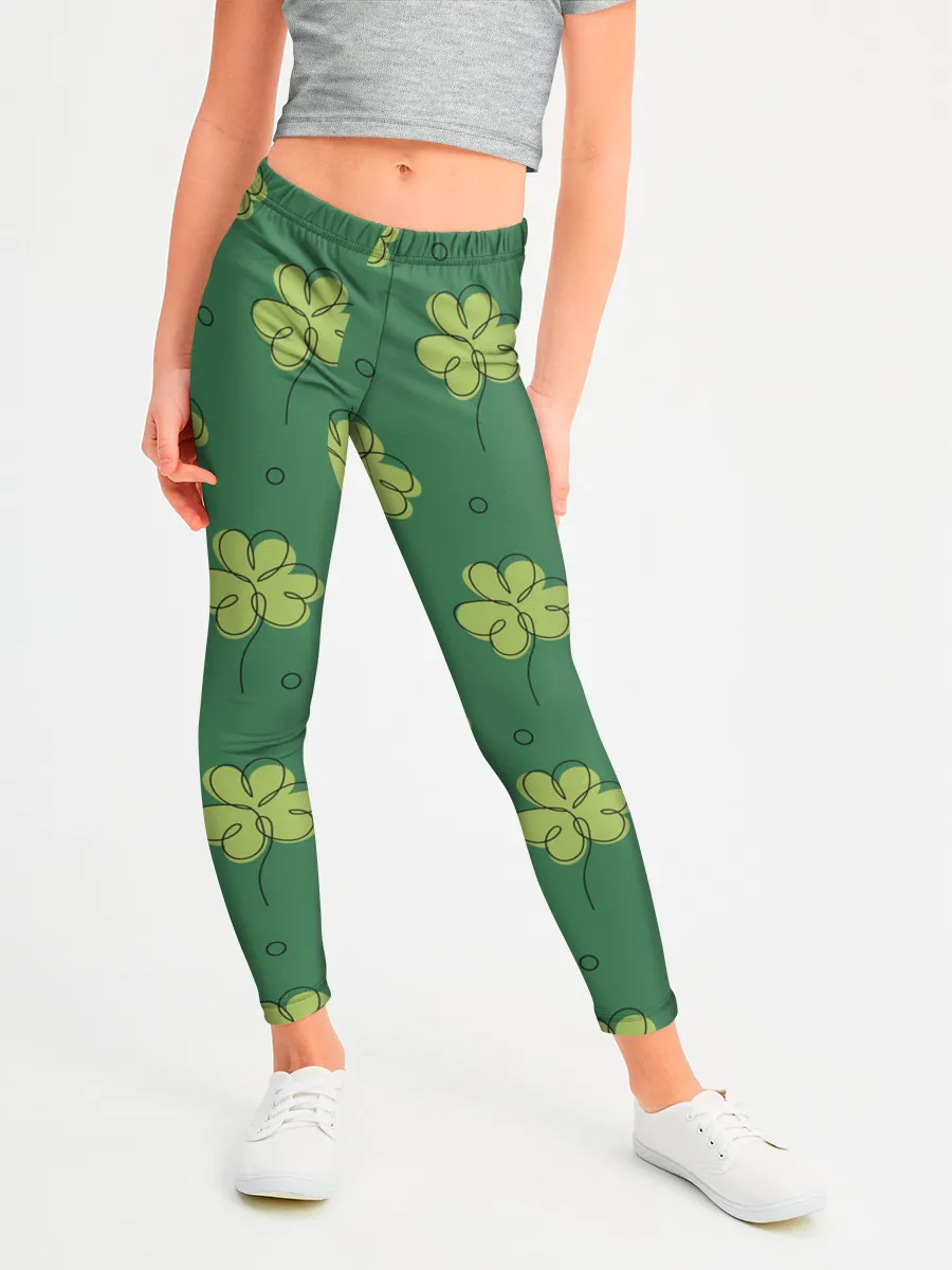 Леггинсы для девочки / Узор на День святого Патрика