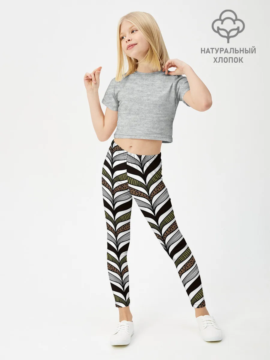 Леггинсы для девочки / Африканский племенной узор