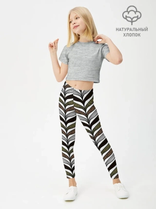 Леггинсы для девочки / Африканский племенной узор