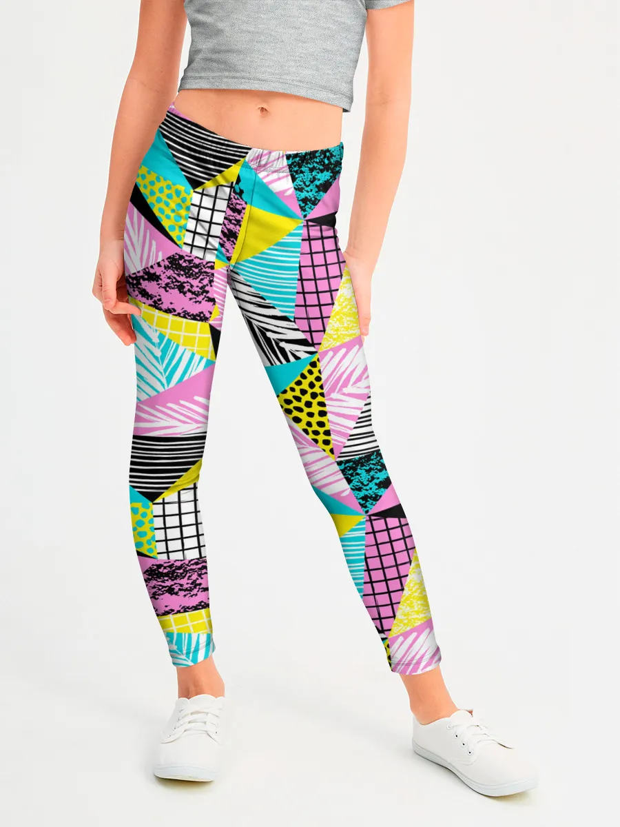 Леггинсы для девочки / Ретро арт
