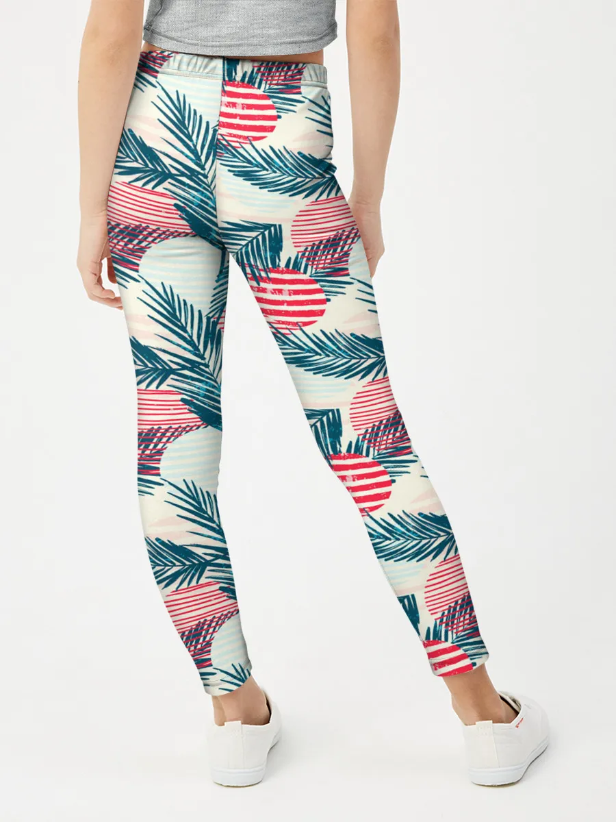 Леггинсы для девочки / Ретро арт