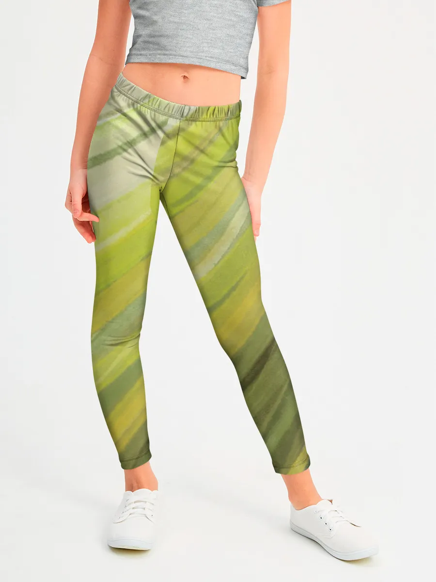 Леггинсы для девочки / Акварельные линии