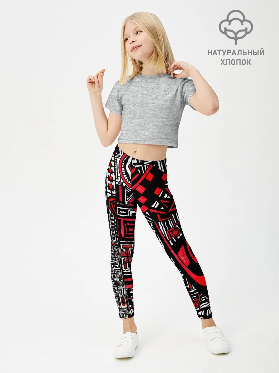 Леггинсы для девочки / Абстрактный Узор
