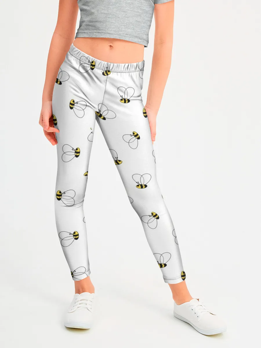 Леггинсы для девочки / Пчелиный Узор