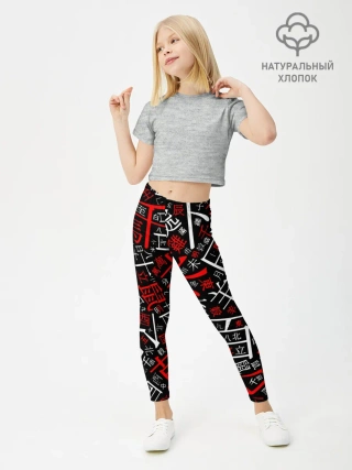 Леггинсы для девочки / КИТАЙСКИЕ ИЕРОГЛИФЫ