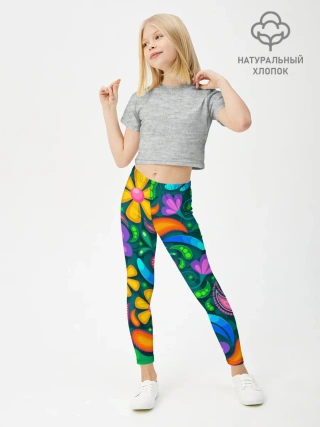Леггинсы для девочки / ЯРКИЕ ЦВЕТЫ