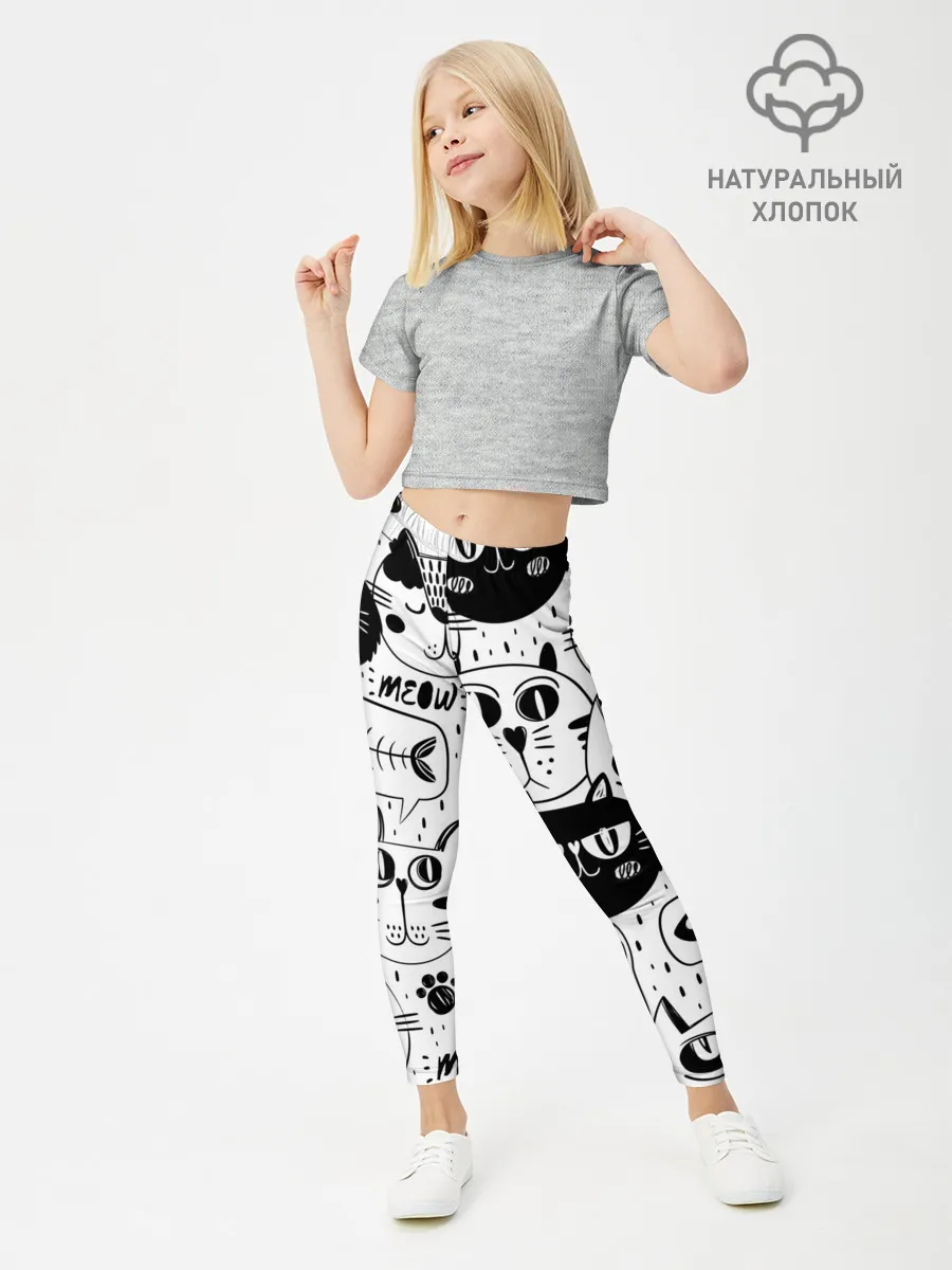 Леггинсы для девочки / Кошки