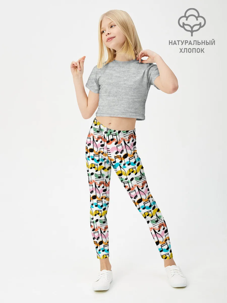 Леггинсы для девочки / Музыкальные Ноты