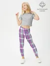 Леггинсы для девочки / Текстура в клетку