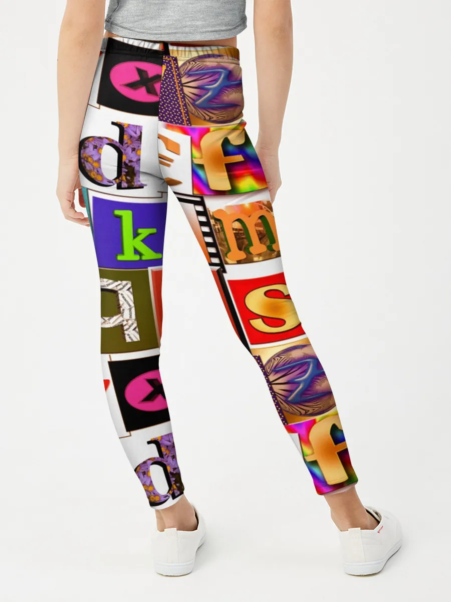 Леггинсы для девочки / Английские буквы # 2