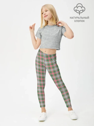 Леггинсы для девочки / Узор в клетку