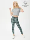 Леггинсы для девочки / Узор в клетку