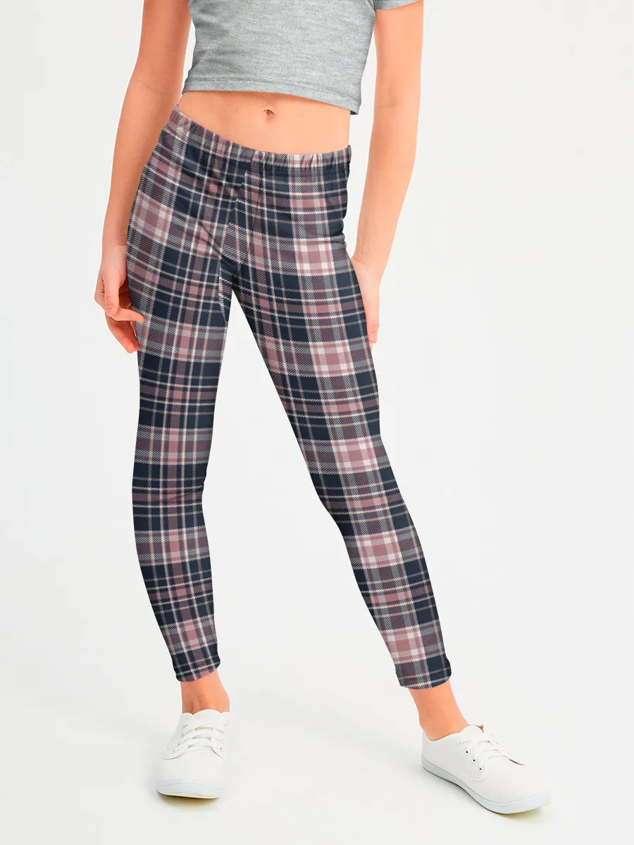 Леггинсы для девочки / Клеточный узор