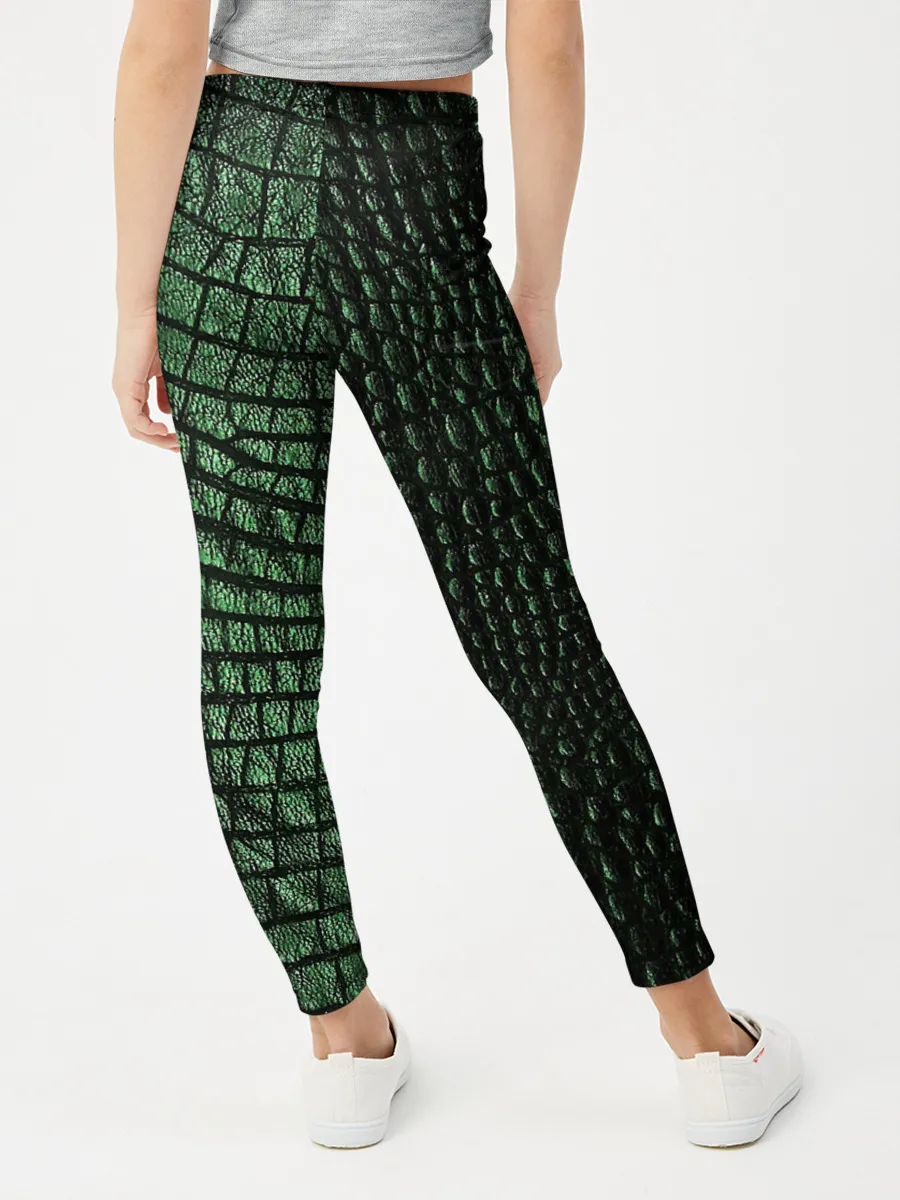 Леггинсы для девочки / Кожа Крокодила