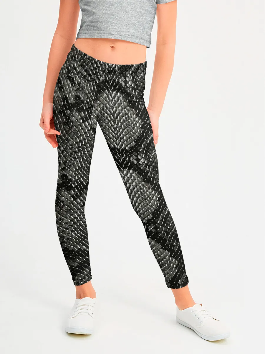 Леггинсы для девочки / Змеиная чешуя