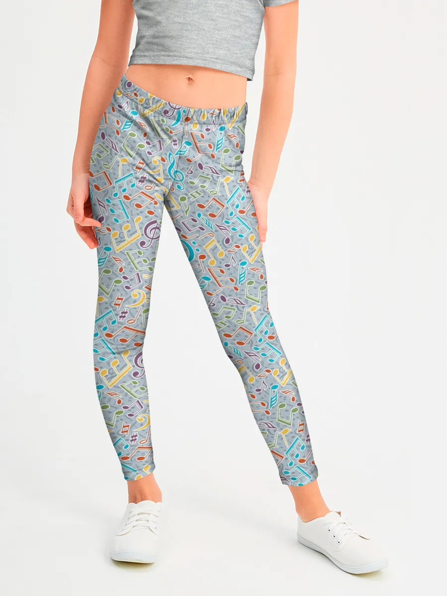 Леггинсы для девочки / Музыкальные ноты