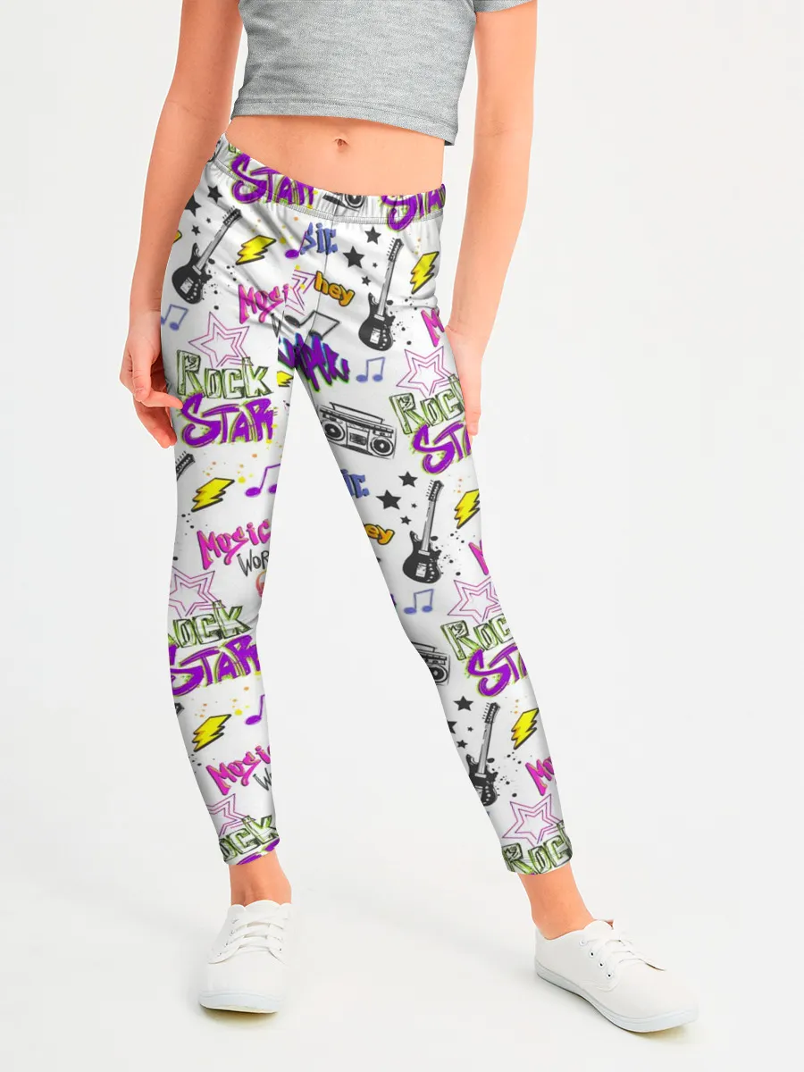 Леггинсы для девочки / Рок