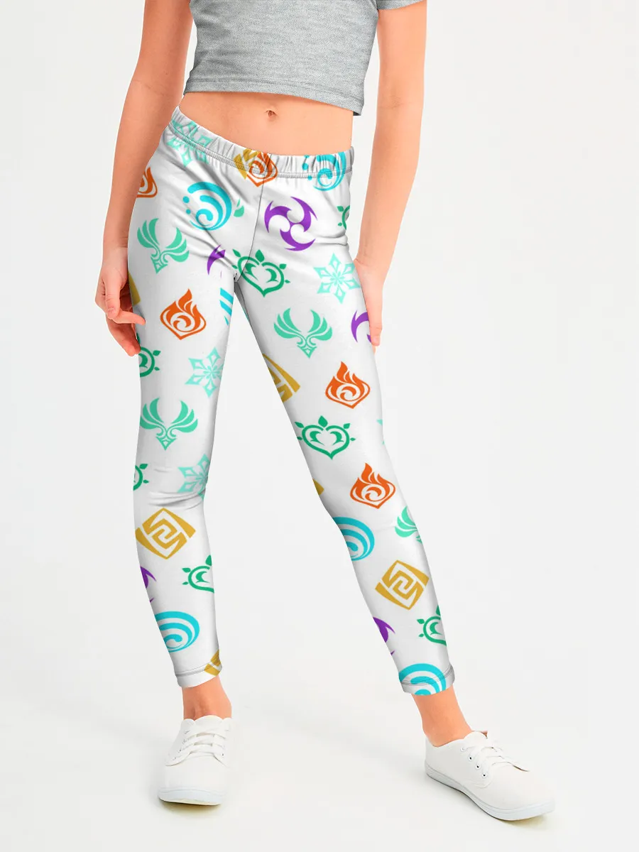 Леггинсы для девочки / GENSHIN IMPACT ЭМБЛЕМЫ