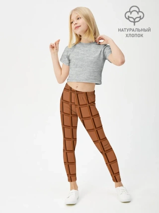 Леггинсы для девочки / Шоколад