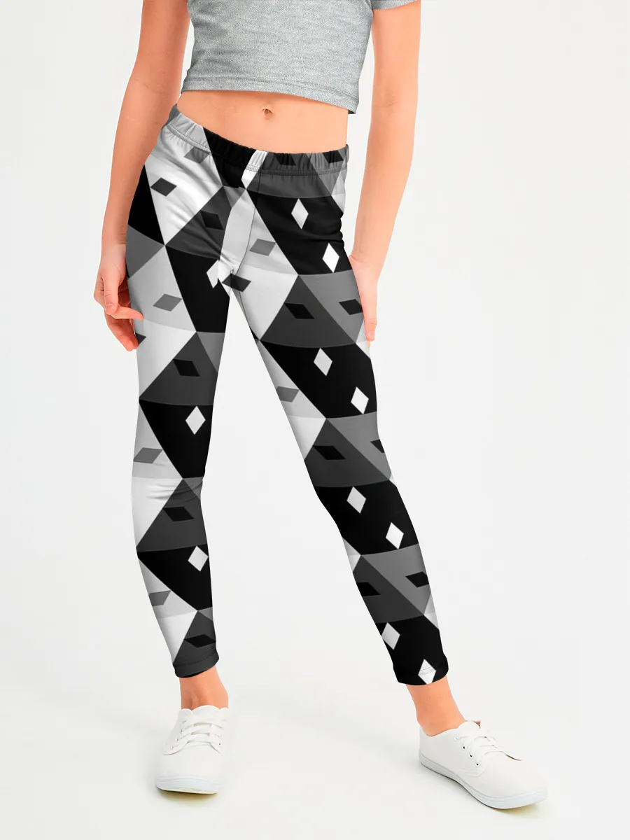 Леггинсы для девочки / Абстрактные кубики