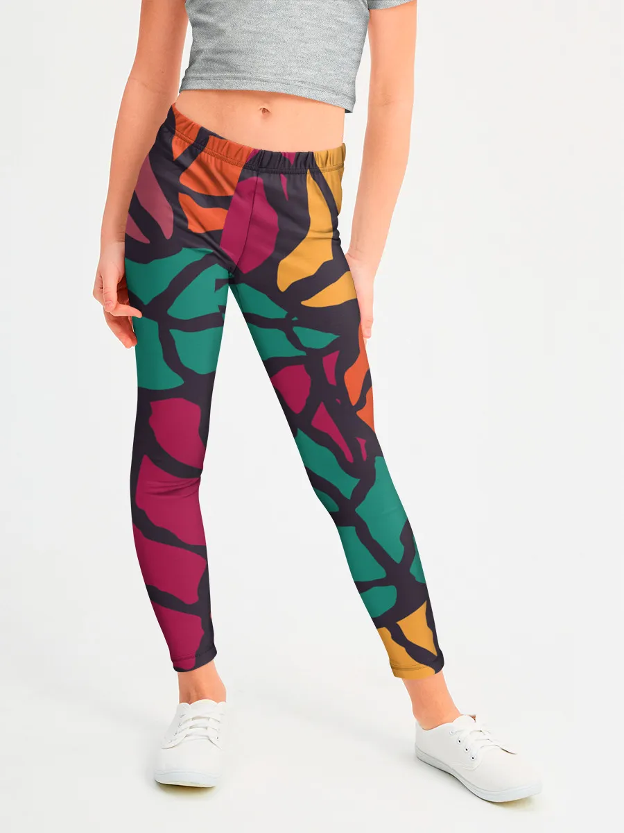 Леггинсы для девочки / Листья