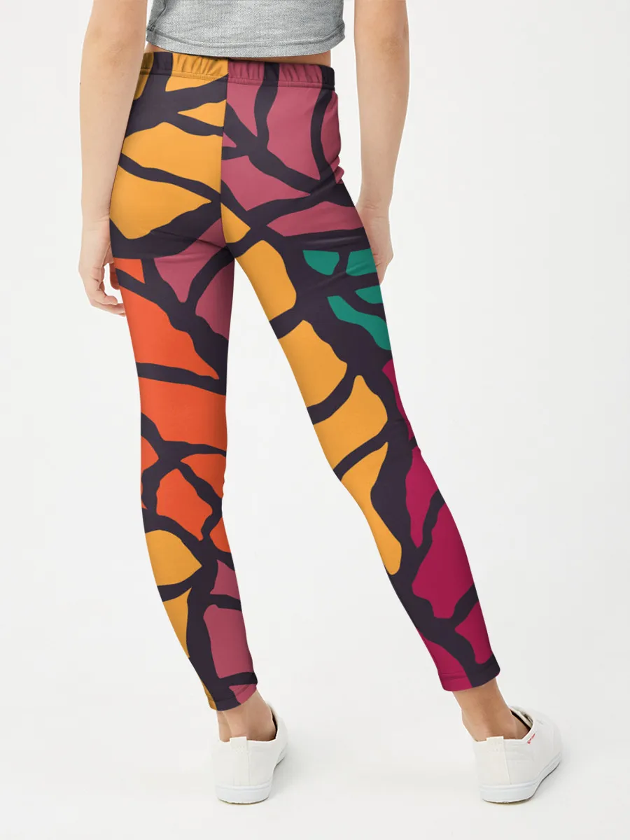 Леггинсы для девочки / Листья