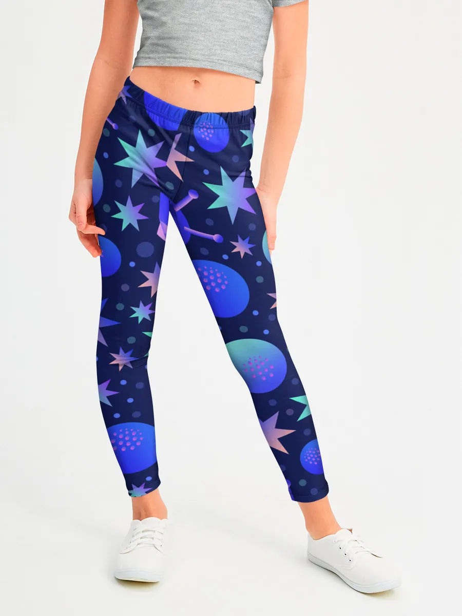 Леггинсы для девочки / Космический микс