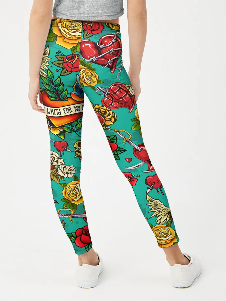 Леггинсы для девочки / Дела сердечные tattoo