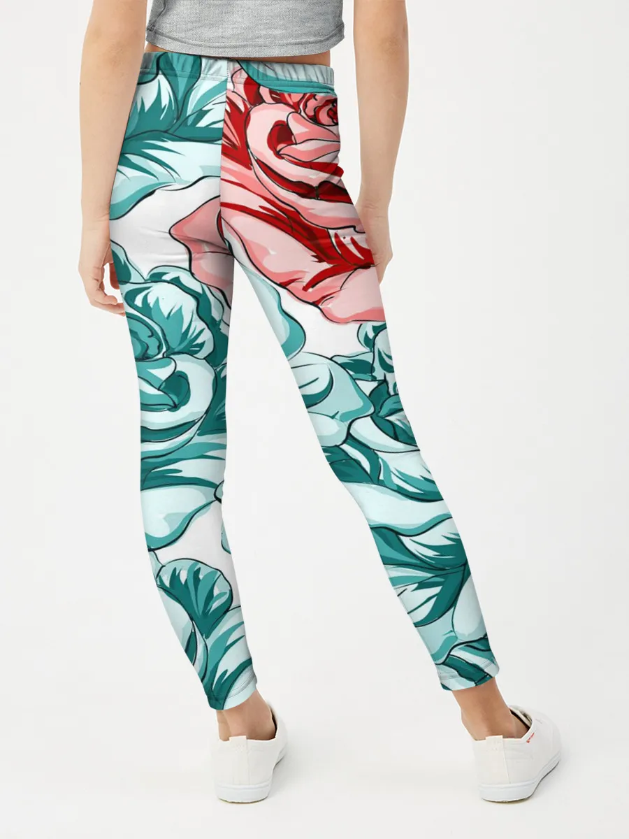 Леггинсы для девочки / Розы