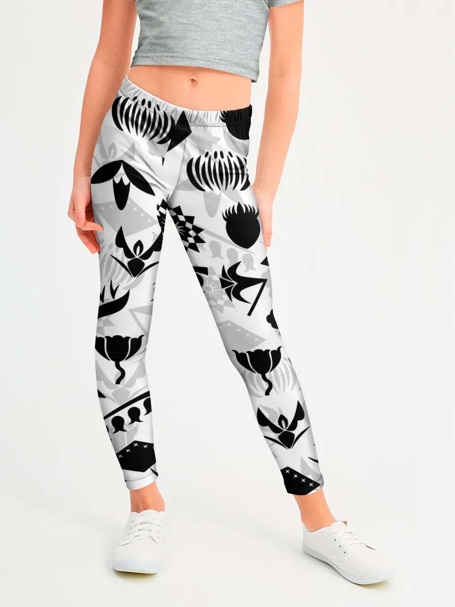 Леггинсы для девочки / БЛИЧ КАПИТАНЫ ГОТЕЙ 13 ЭМБЛЕМЫ