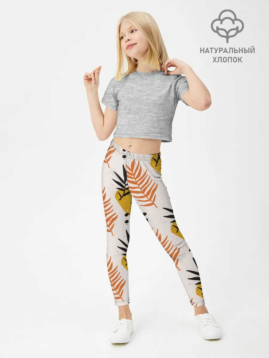 Леггинсы для девочки / Абстрактные ветви - узор