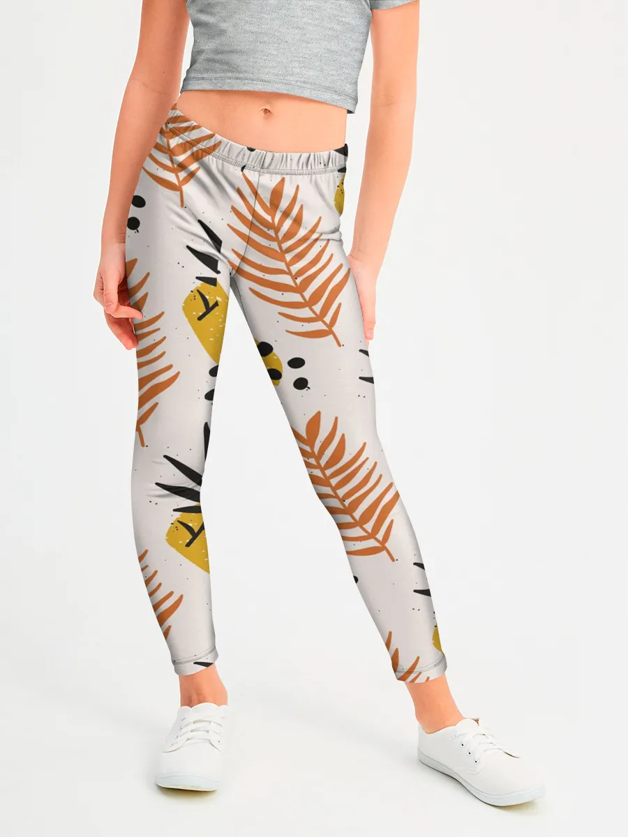 Леггинсы для девочки / Абстрактные ветви - узор