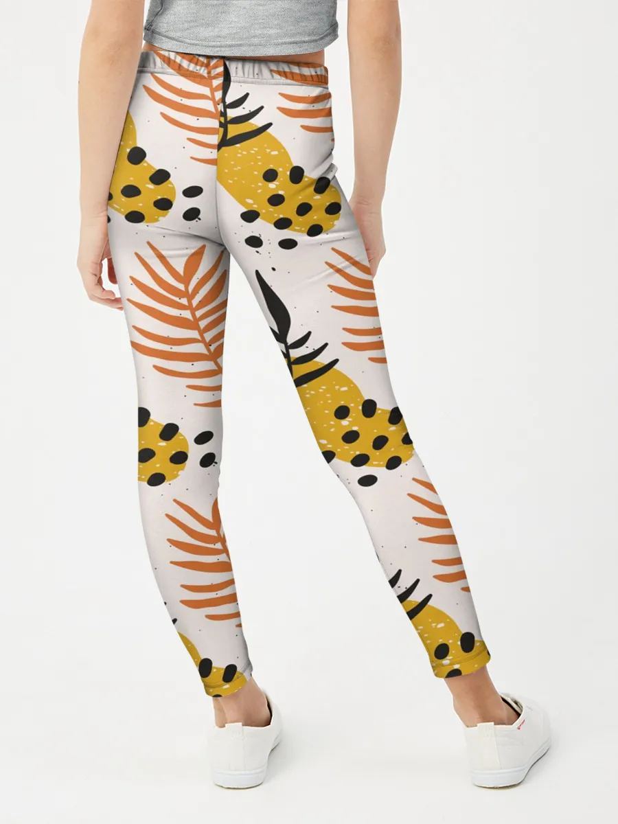 Леггинсы для девочки / Абстрактные ветви - узор