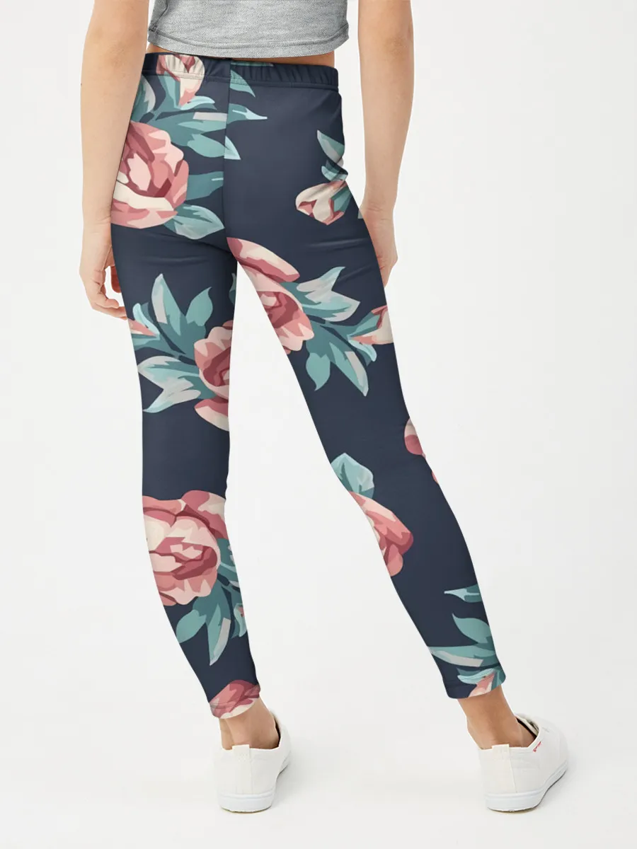 Леггинсы для девочки / Розы