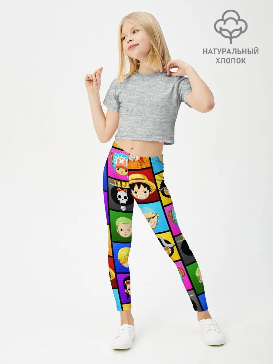 Леггинсы для девочки / ONE PIECE / ВАН ПИС / ГЕРОИ