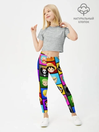 Леггинсы для девочки / ONE PIECE / ВАН ПИС / ГЕРОИ
