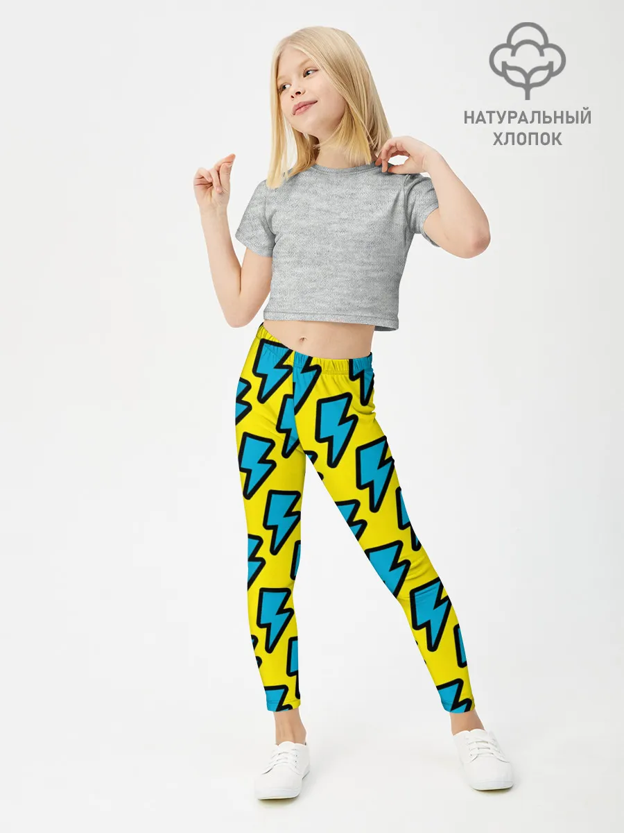 Леггинсы для девочки / Молнии