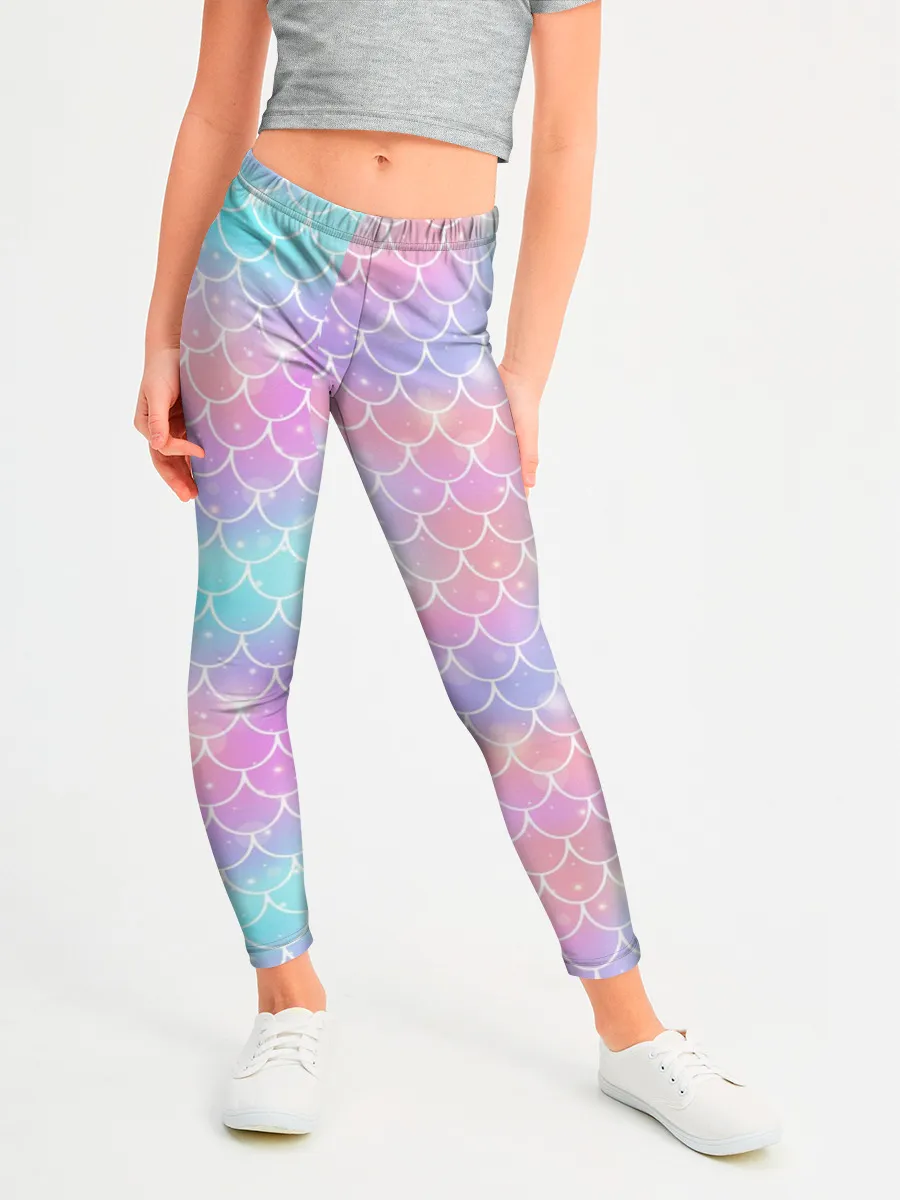 Леггинсы для девочки / РУСАЛКА | ЧЕШУЯ