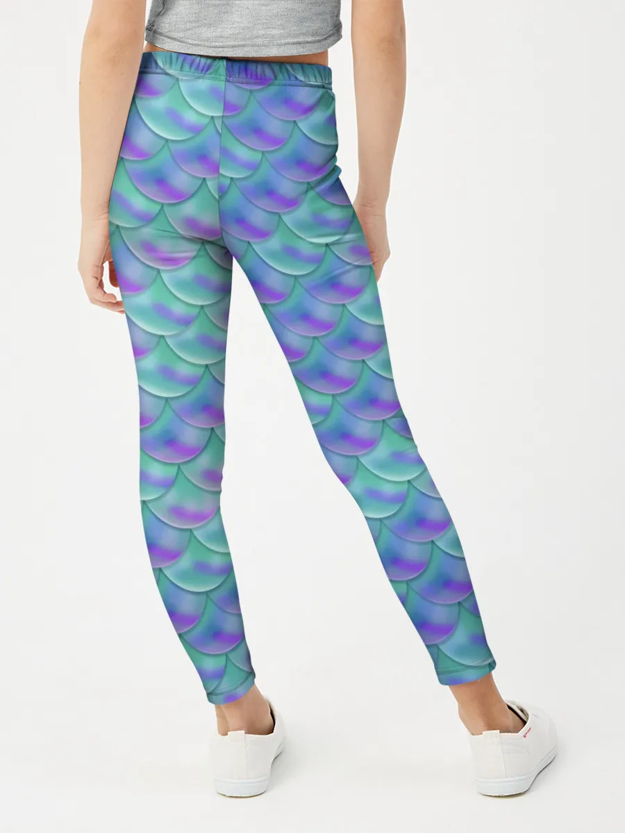 Леггинсы для девочки / РУСАЛКА | ЧЕШУЯ