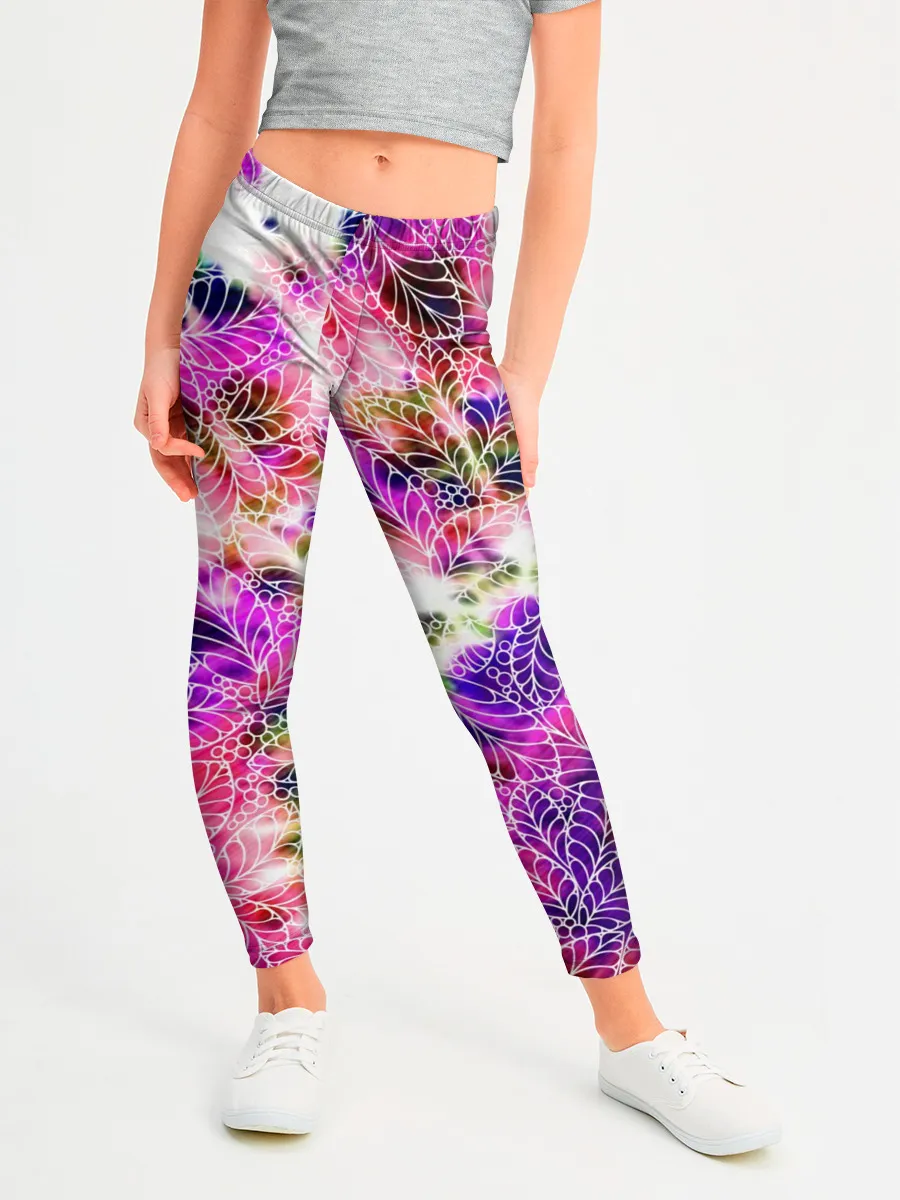 Леггинсы для девочки / Тай-дай