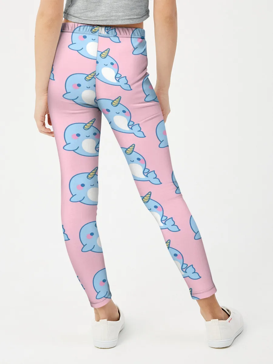 Леггинсы для девочки / Дельфинчики | Единорожки